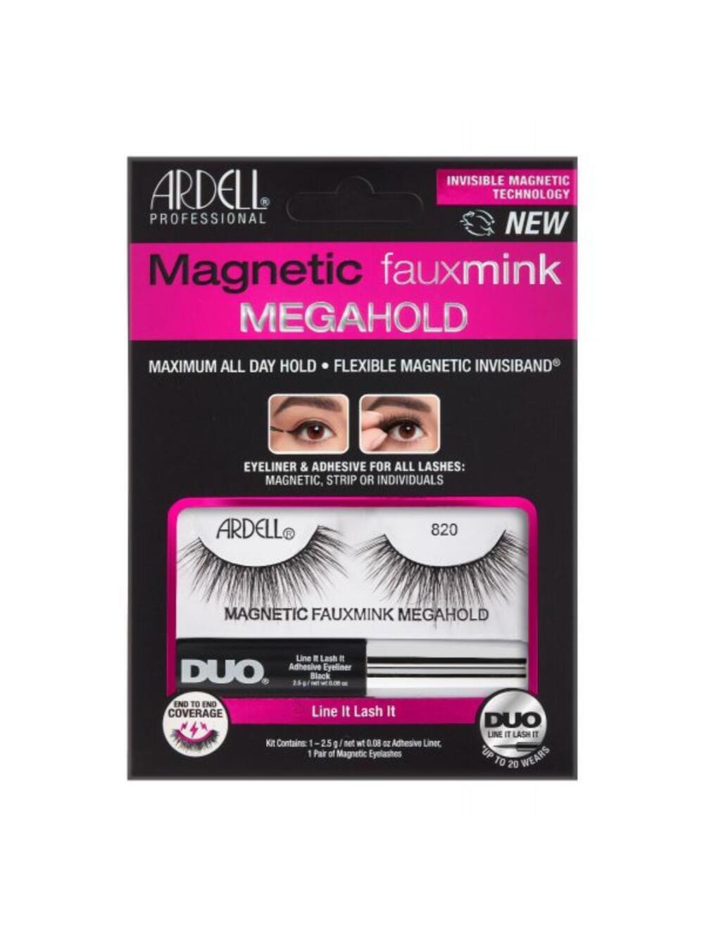 Ardell Magnetic Fauxmink Megahold Magnetic Eyelashes with Duo Adhesive